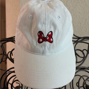 Minnie Mouse Disney Minnie Cap Adjustable White Red Polka Dot Bow